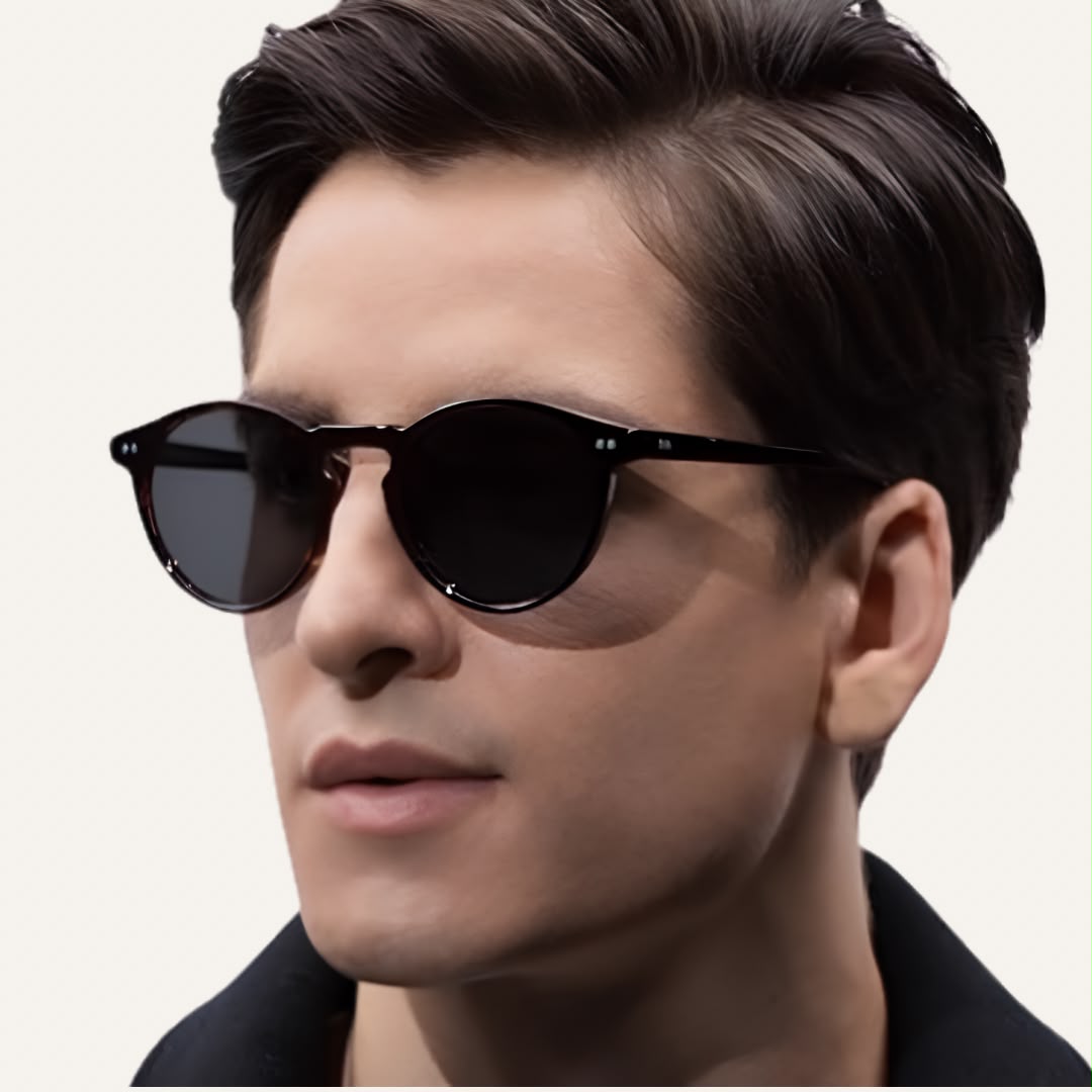 Round polarized sunglasses